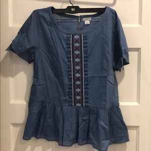 J. Crew Embroidered Peplum Shirt 6